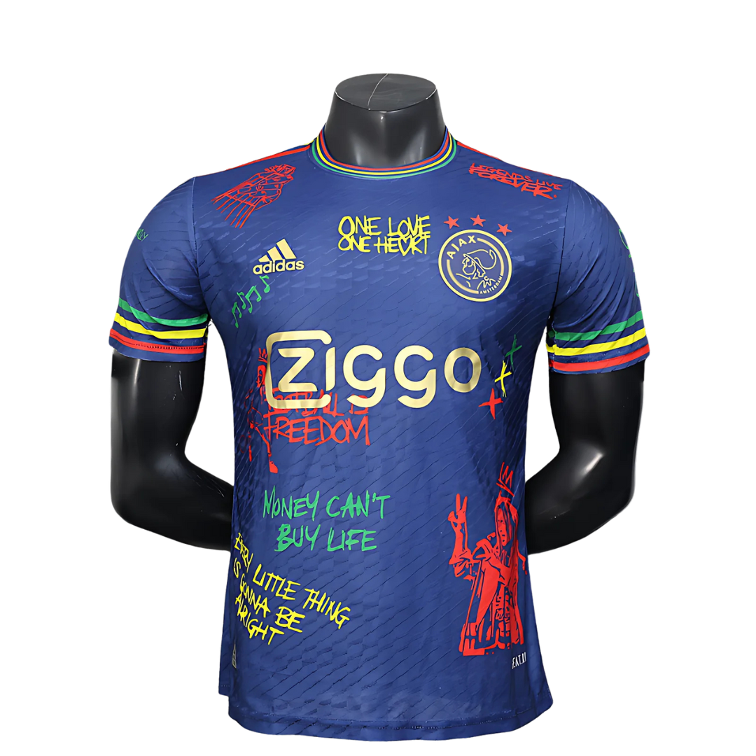 Camiseta Ajax 22/23 Edición Especial Bob Marley Azul