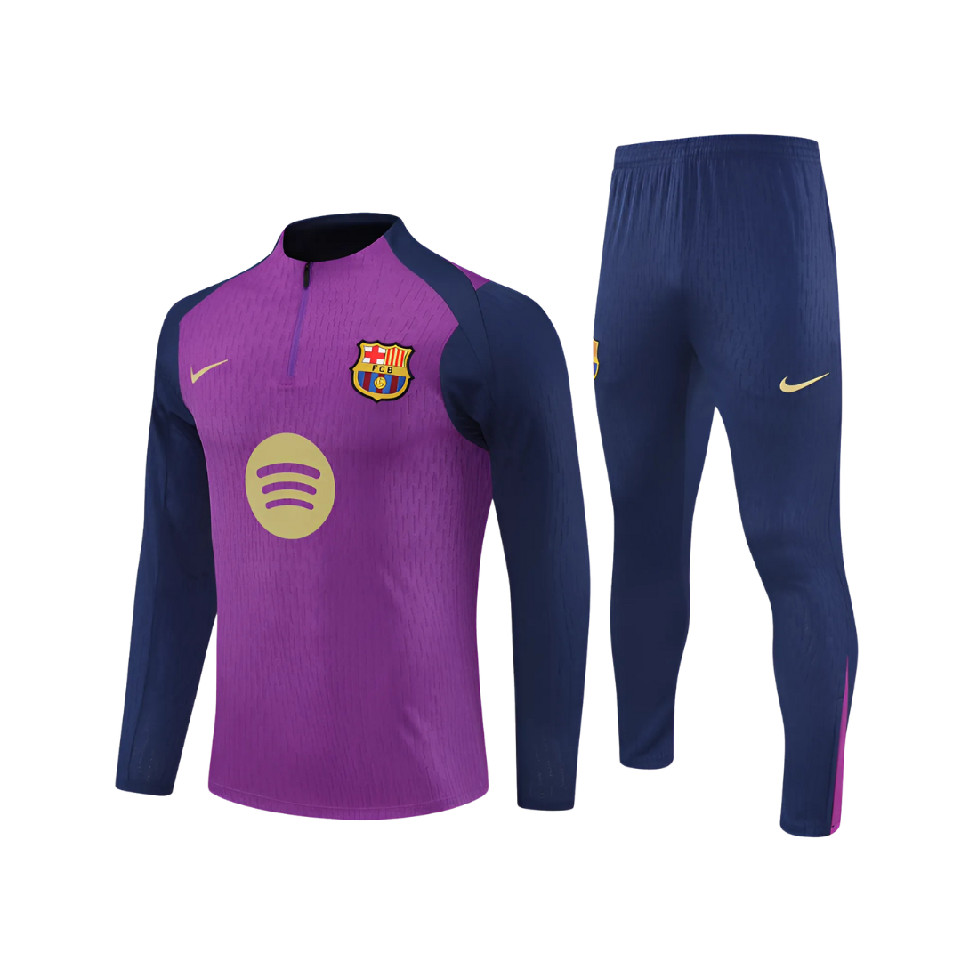 Kit Chaqueta Medio Zipper Purpura - FC Barcelona 25/26