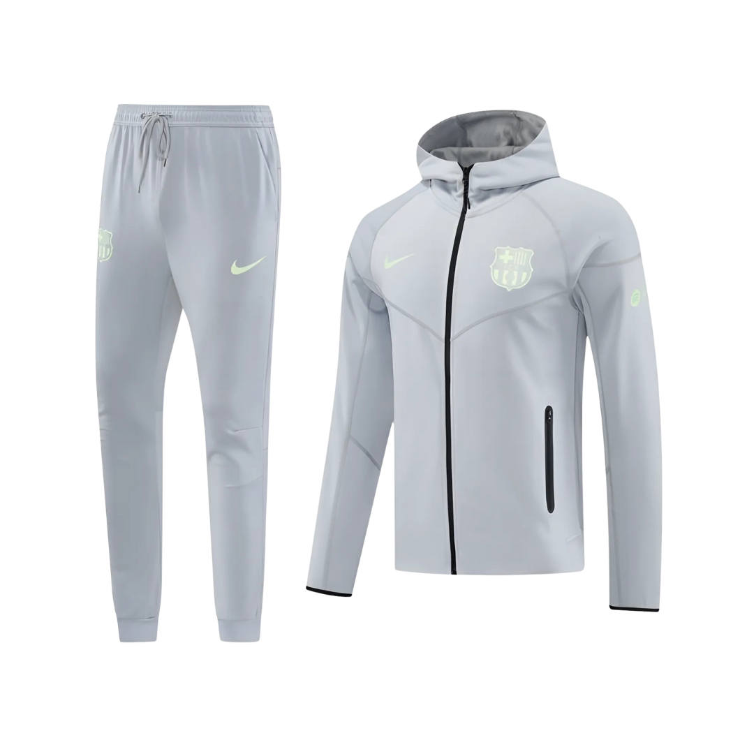 Kit de Sudadera Full Zipper Gris - FC Barcelona 25/26