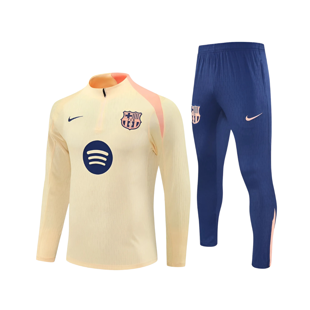 Kit Chaqueta Medio Zipper Crema - FC Barcelona 25/26