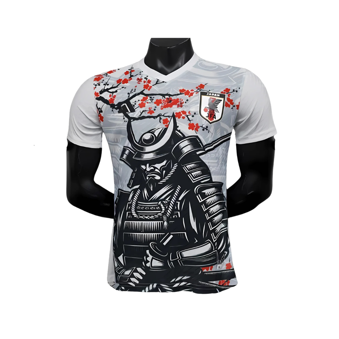 Camiseta Japón 2025 White Samurai & Cherry Blosom Edition