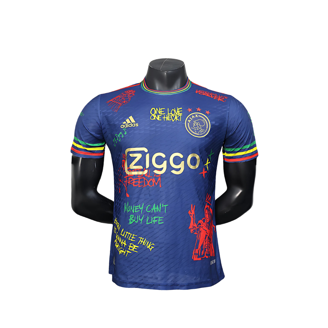 Camiseta Ajax 22/23 Edición Especial Bob Marley Azul