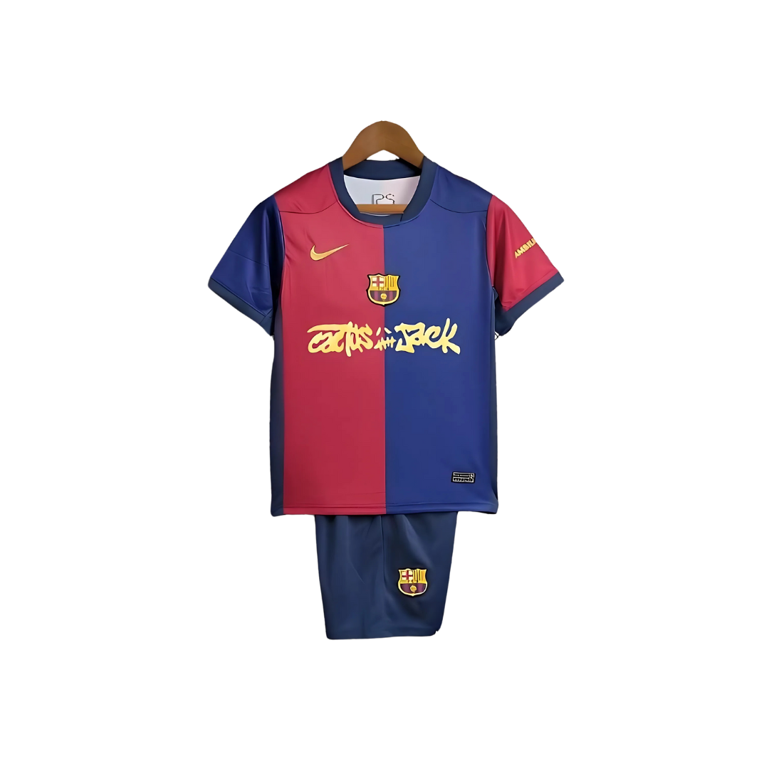 Kit Niños FC Barcelona 24/25 Local Travis Scott Edition