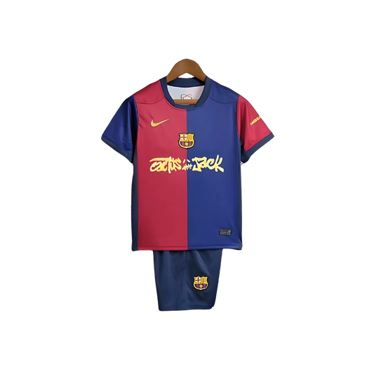 Kit Niños FC Barcelona 24/25 Local Travis Scott Edition