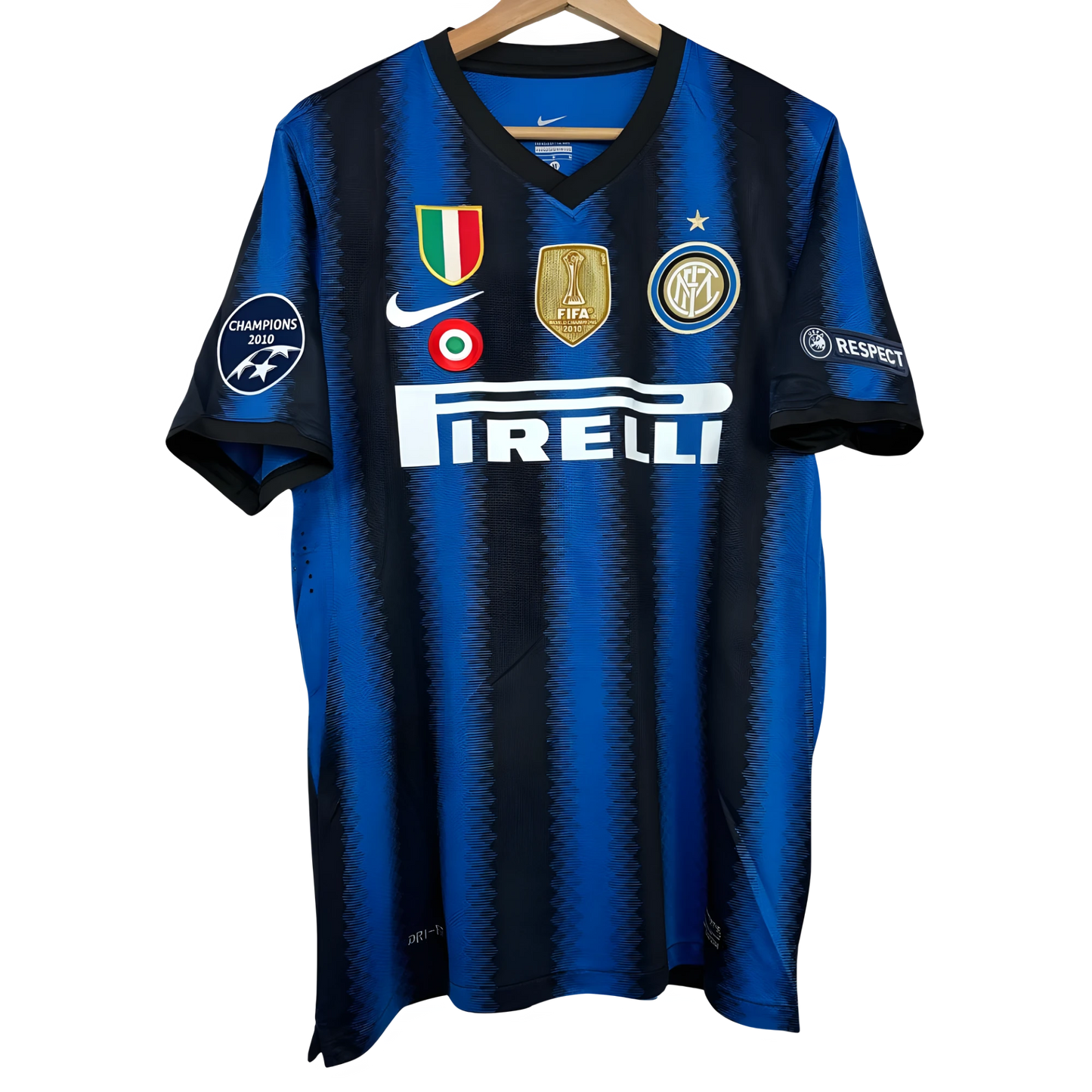 Camiseta Retro Inter Milán 10/11 Local + Parches del Triplete