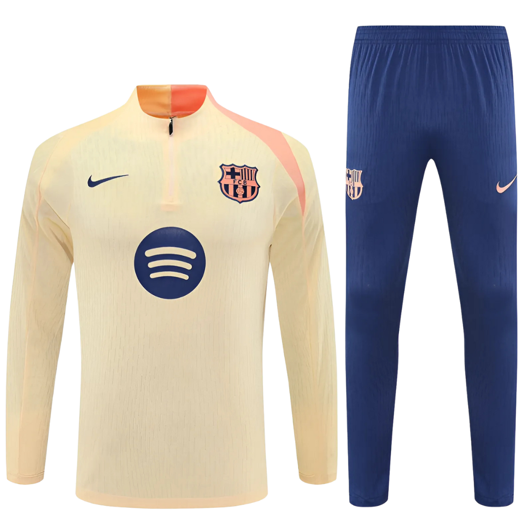 Kit Chaqueta Medio Zipper Crema - FC Barcelona 25/26
