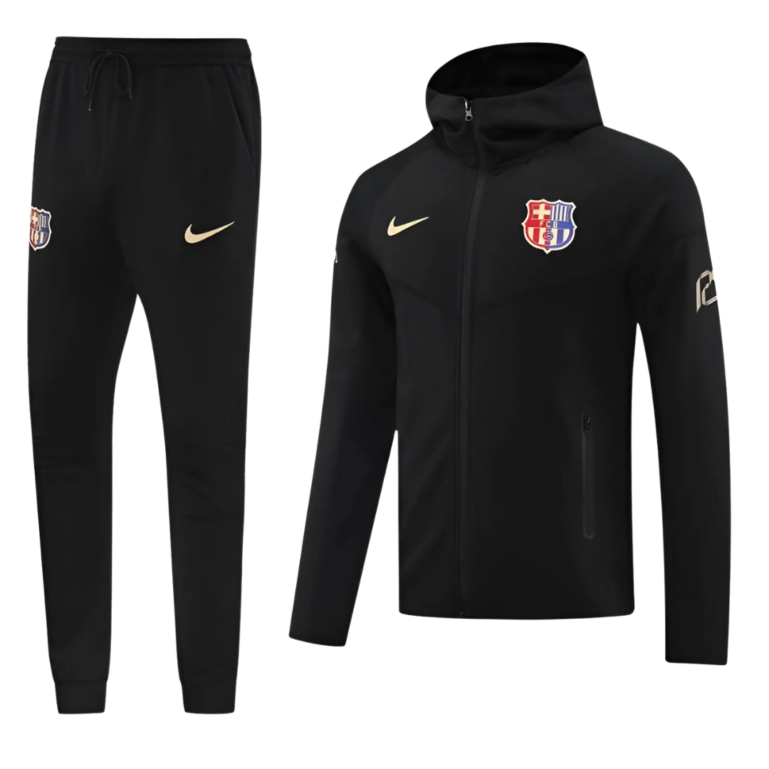 Kit de Sudadera Full Zipper Black FC Barcelona 24/25