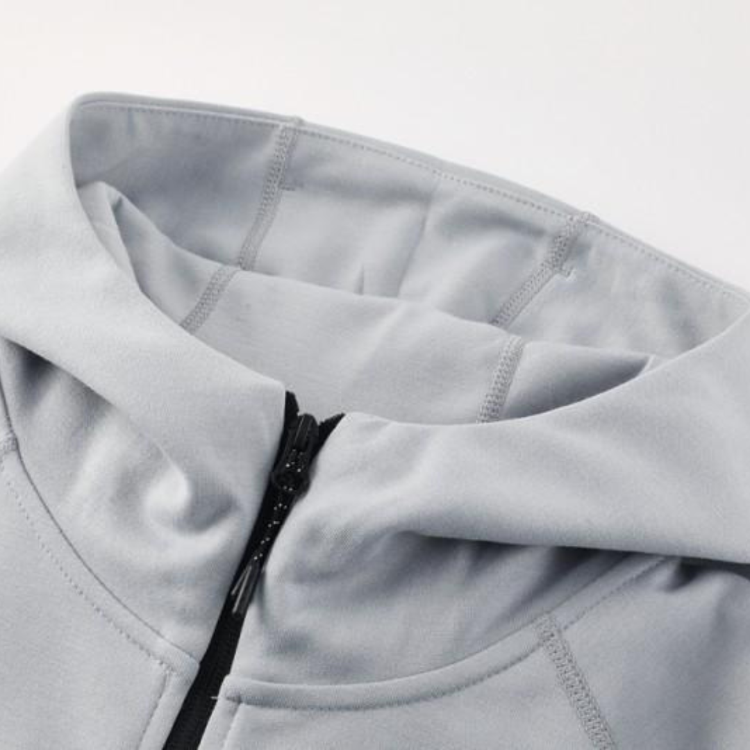 Kit de Sudadera Full Zipper Gris - FC Barcelona 25/26