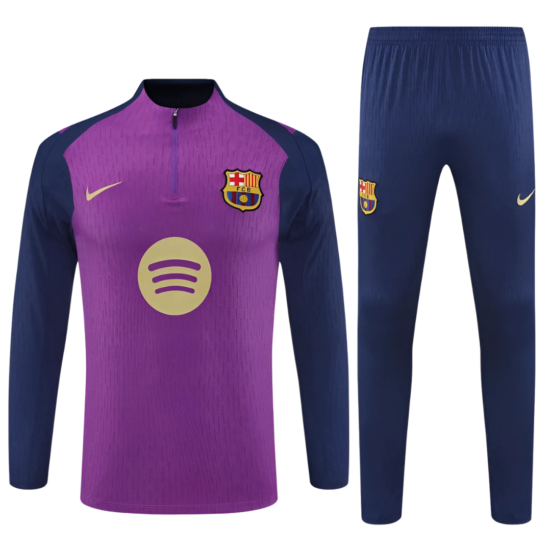Kit Chaqueta Medio Zipper Purpura - FC Barcelona 25/26