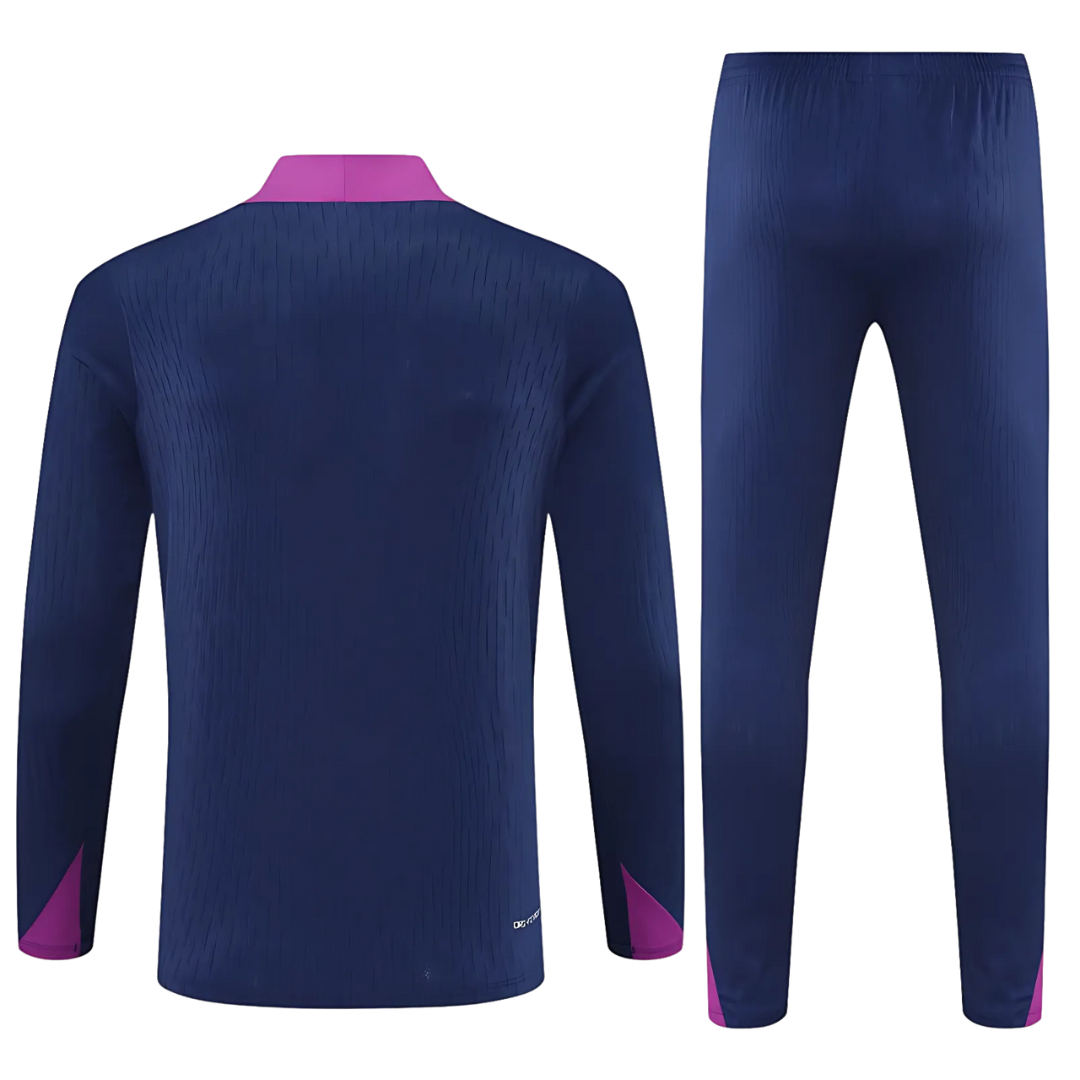 Kit Chaqueta Medio Zipper Azul Marino - FC Barcelona 25/26