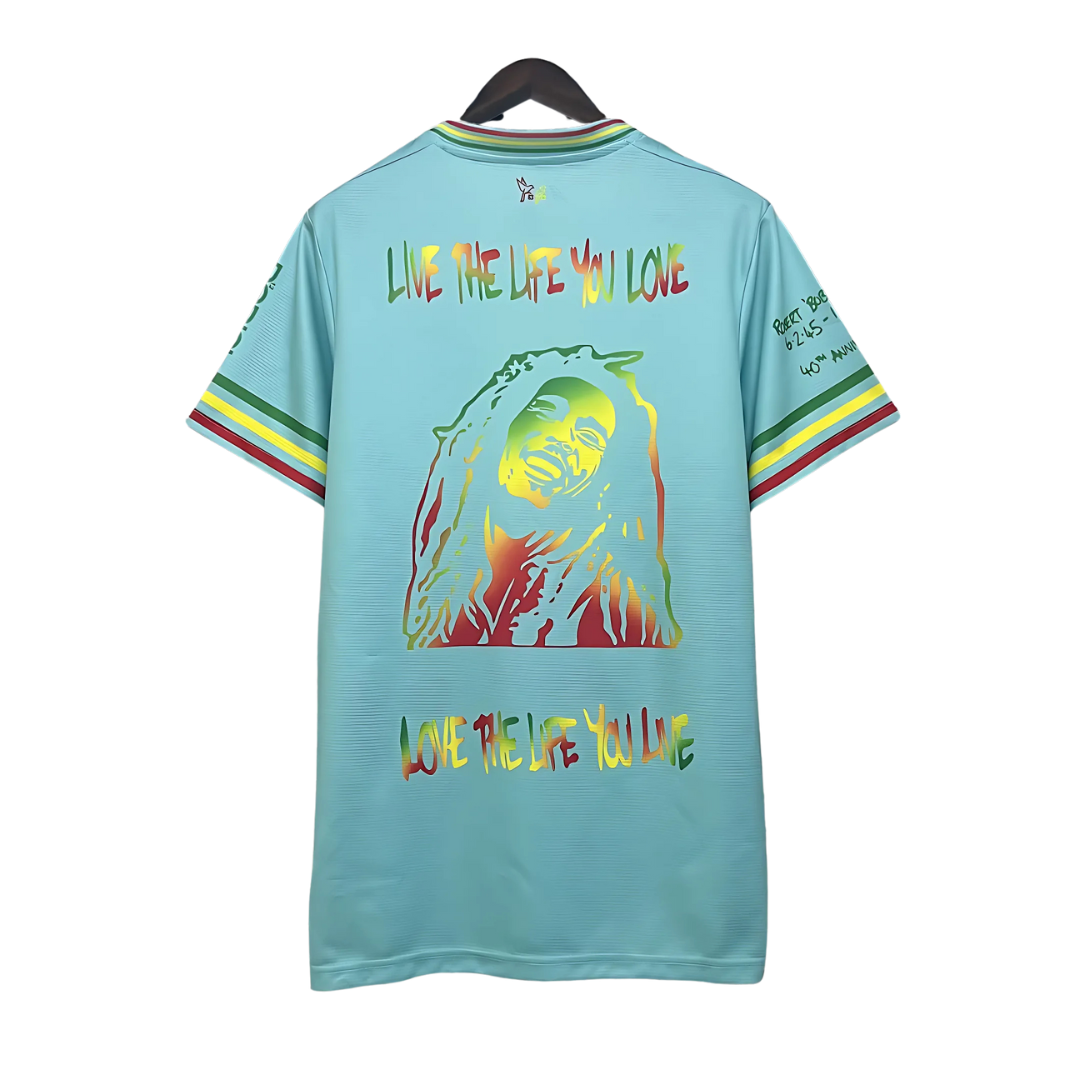 Camiseta Ajax 25/26 Edición Especial Bob Marley Celeste