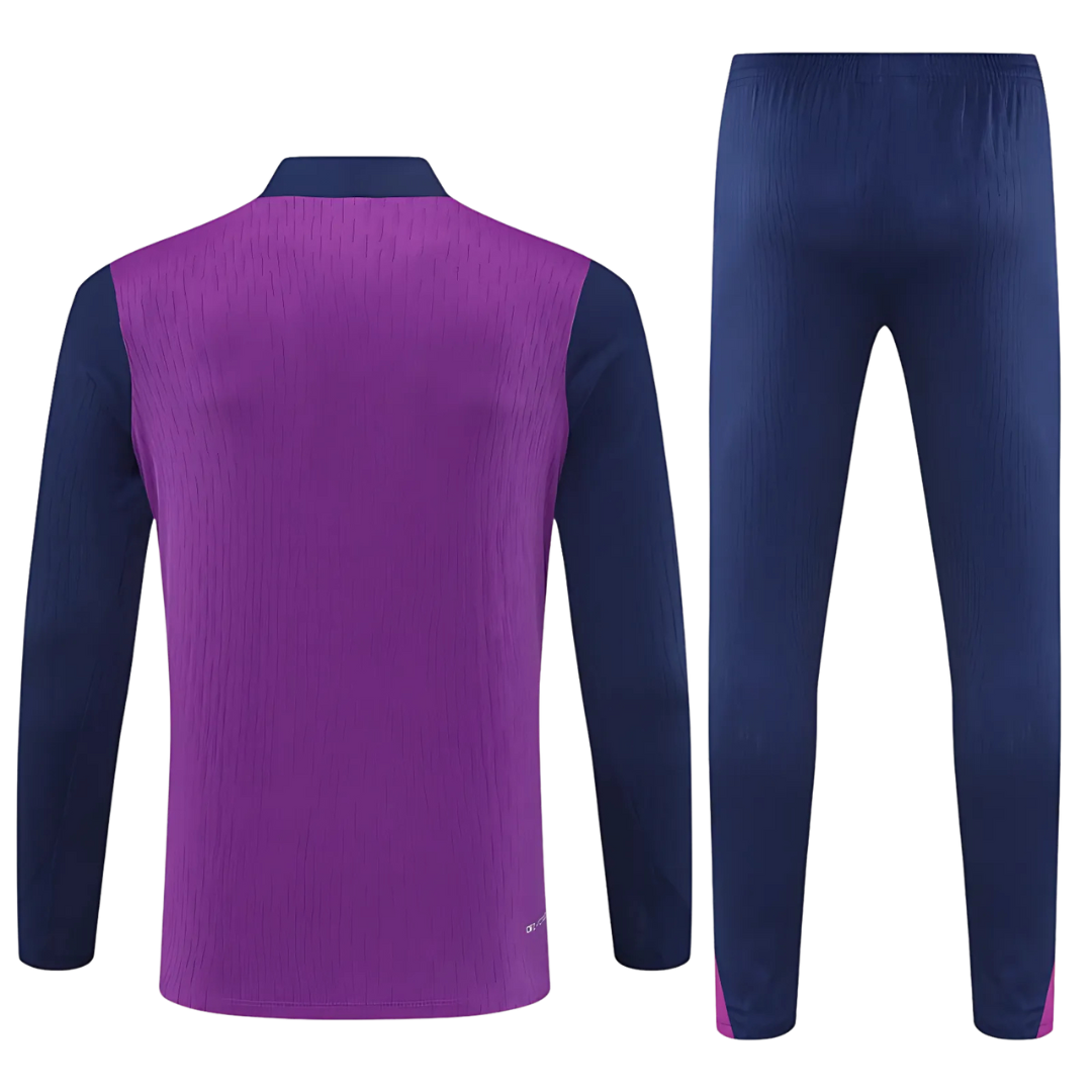 Kit Chaqueta Medio Zipper Purpura - FC Barcelona 25/26