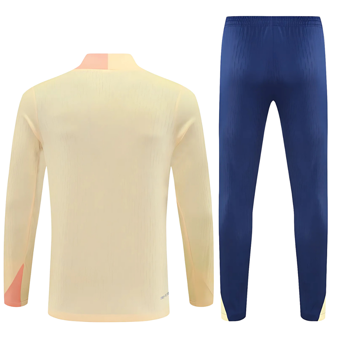 Kit Chaqueta Medio Zipper Crema - FC Barcelona 25/26