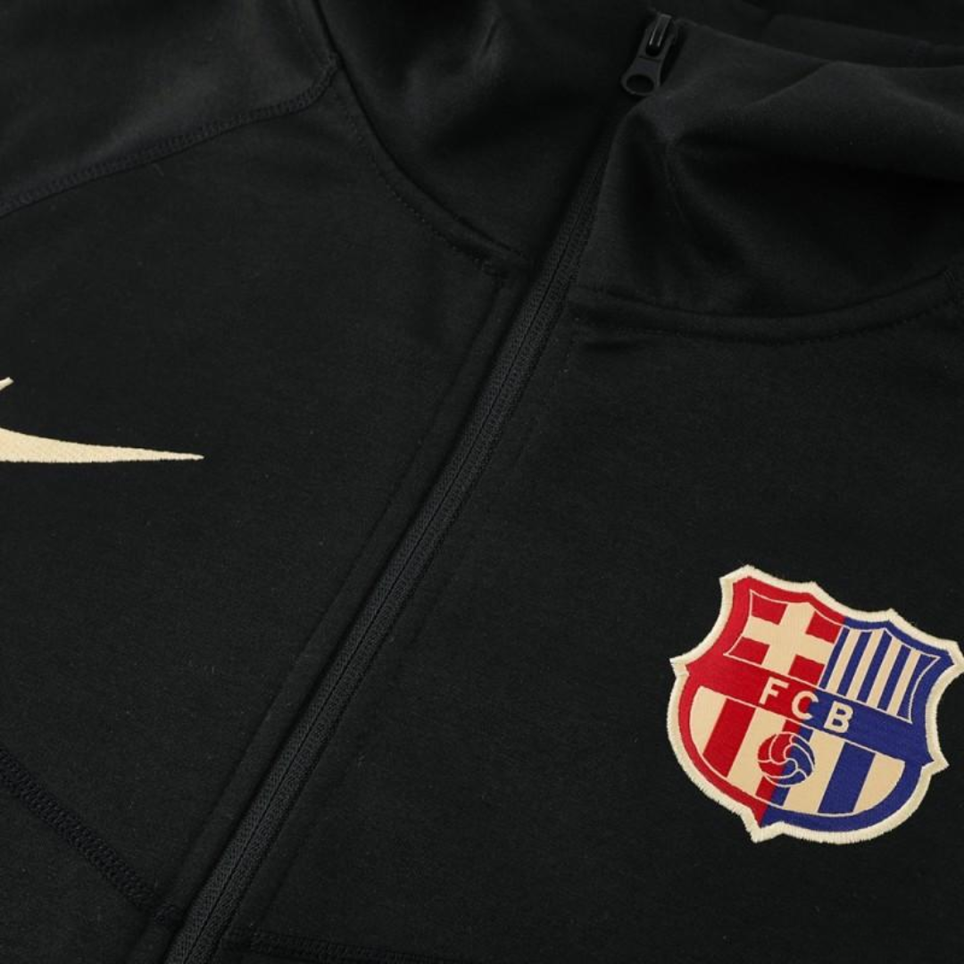 Kit de Sudadera Full Zipper Black FC Barcelona 24/25