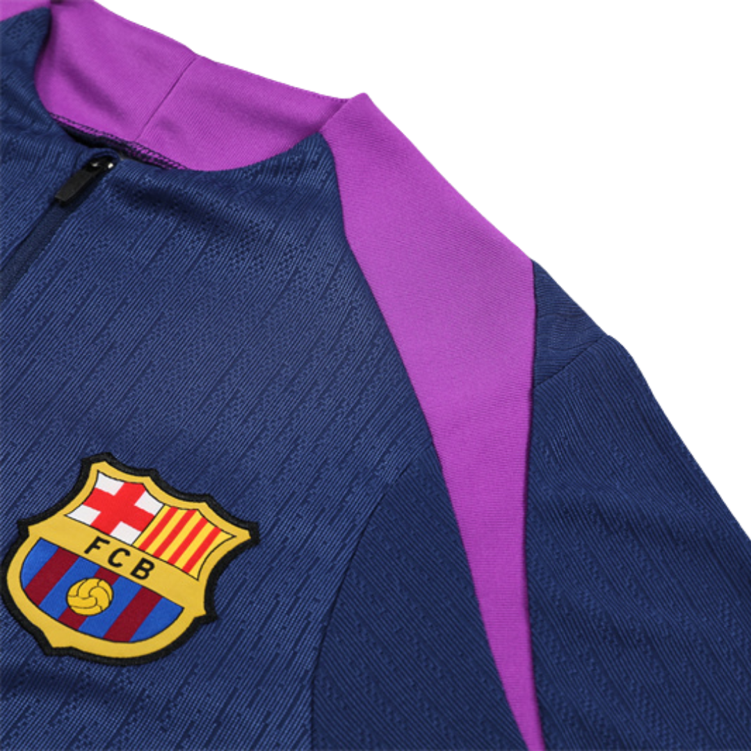 Kit Chaqueta Medio Zipper Azul Marino - FC Barcelona 25/26