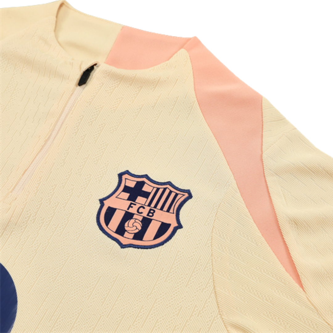 Kit Chaqueta Medio Zipper Crema - FC Barcelona 25/26