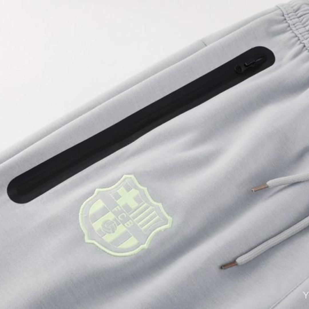 Kit de Sudadera Full Zipper Gris - FC Barcelona 25/26