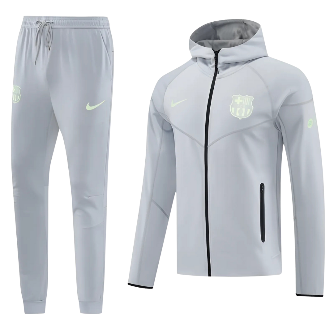 Kit de Sudadera Full Zipper Gris - FC Barcelona 25/26