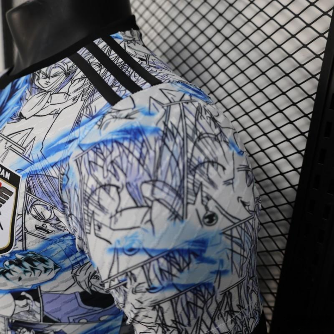 Camiseta Japón 2025 Dragon Ball Z White & Blue Edition
