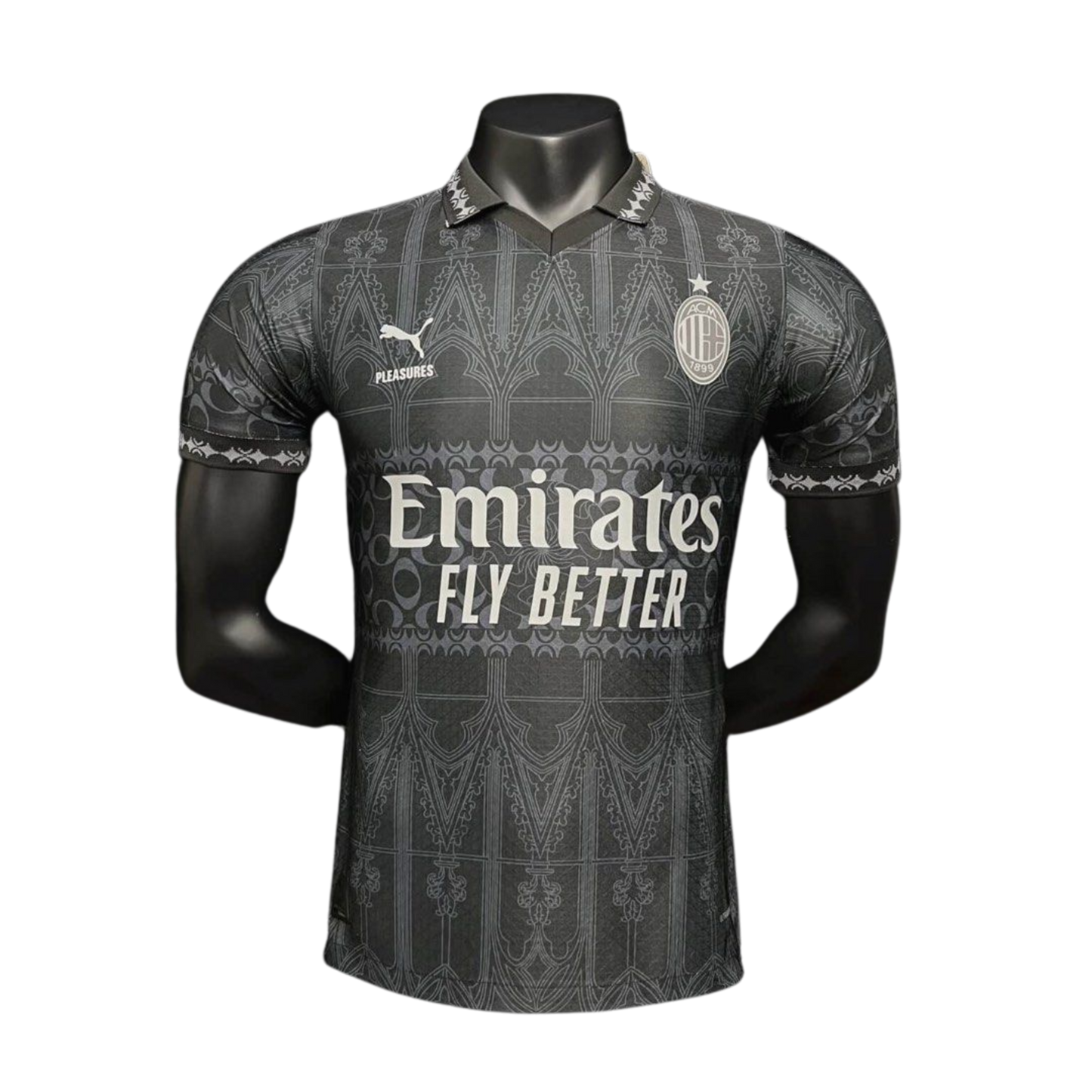 Camiseta AC Milán x Pleasure Negra 23/24