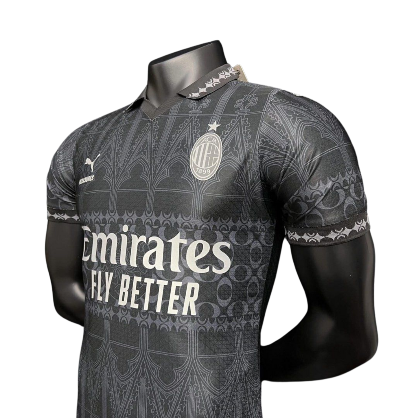 Camiseta AC Milán x Pleasure Negra 23/24