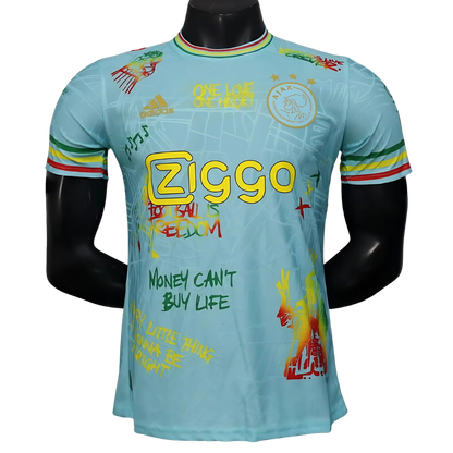 Camiseta Ajax 25/26 Edición Especial Bob Marley Celeste
