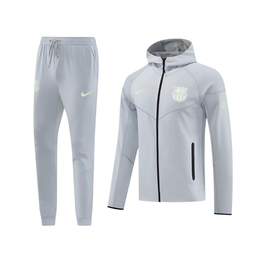 Kit de Sudadera Full Zipper Gris - FC Barcelona 25/26