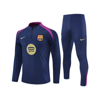 Kit Chaqueta Medio Zipper Azul Marino - FC Barcelona 25/26