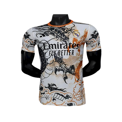 Camiseta Real Madrid 25/26 Black and White Dragon Edition