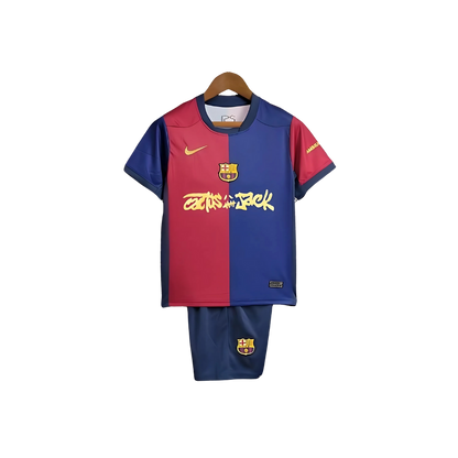 Kit Niños FC Barcelona 24/25 Local Travis Scott Edition