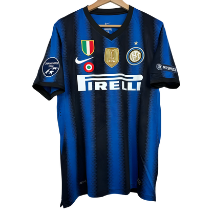 Camiseta Retro Inter Milán 10/11 Local + Parches del Triplete