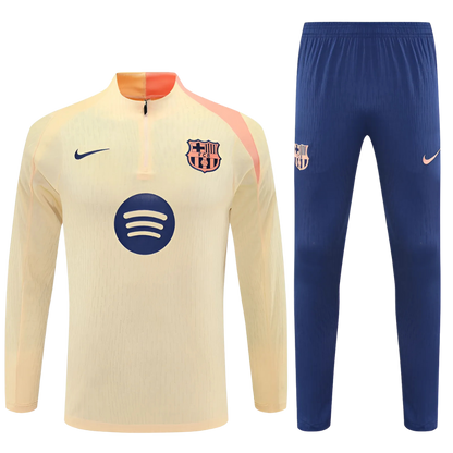 Kit Chaqueta Medio Zipper Crema - FC Barcelona 25/26