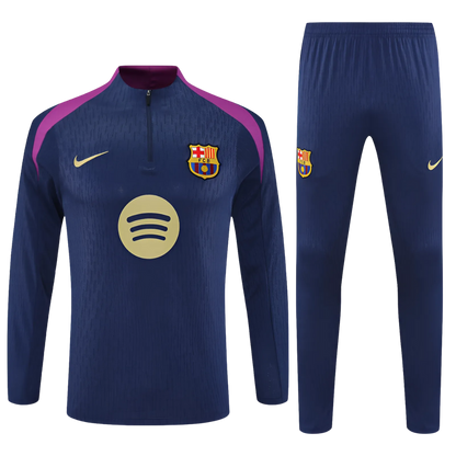 Kit Chaqueta Medio Zipper Azul Marino - FC Barcelona 25/26