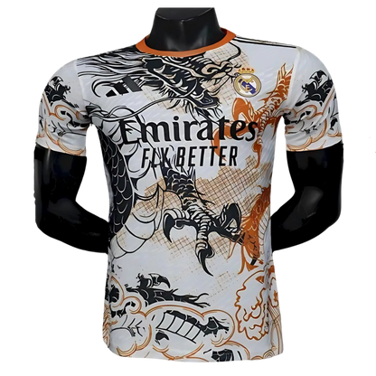 Camiseta Real Madrid 25/26 Black and White Dragon Edition