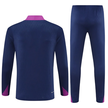 Kit Chaqueta Medio Zipper Azul Marino - FC Barcelona 25/26