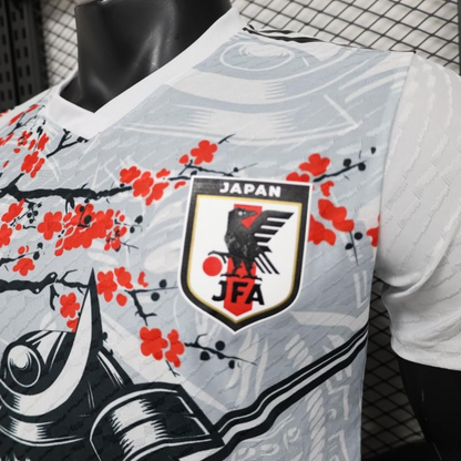 Camiseta Japón 2025 White Samurai & Cherry Blosom Edition