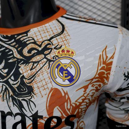 Camiseta Real Madrid 25/26 Black and White Dragon Edition